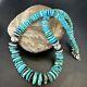 Graduated Blue Turquoise Navajo Pearls Sterling Silver Necklace 18 18319