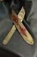 Guitar Strap Leather Tooled All Hand Made In Usa 3 Tuscon Inlay Sb Red