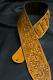 Guitar Strap Leather Tooled All Hand Made In Usa Sheridan Oak Leaf 4 New