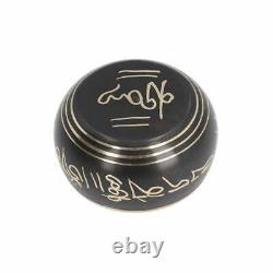 HAND MADE SINGING BOWL SET OF 4 WITH AMAZING SOUNDS Mantra engraved Black USA