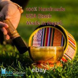 HAND MADE SINGING BOWL SET OF 4 WITH AMAZING SOUNDS Mantra engraved Black USA