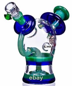 HEAVY Chill Glass 8 RECYCLER Showerhead THICK BONG Glass Water Pipe UNIQUEUSA