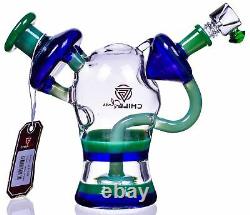 HEAVY Chill Glass 8 RECYCLER Showerhead THICK BONG Glass Water Pipe UNIQUEUSA