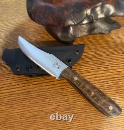 Hand Crafted Bonehead Hunting Knife withAdjustable Kydex Sheath Made in USA