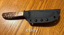 Hand Crafted Bonehead Hunting Knife withAdjustable Kydex Sheath Made in USA