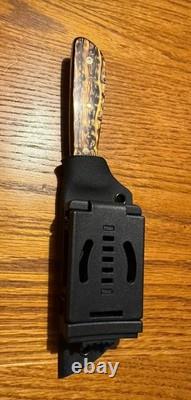 Hand Crafted Bonehead Hunting Knife withAdjustable Kydex Sheath Made in USA