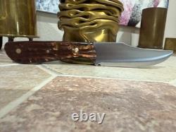 Hand Crafted Bonehead Hunting Knife withAdjustable Kydex Sheath Made in USA