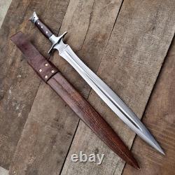 Hand-Forged 26 Celtic Style Sword Medieval Inspired Collectible with Sheath