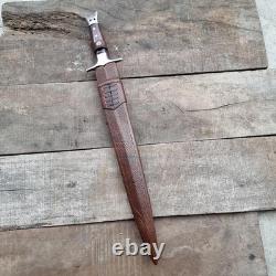Hand-Forged 26 Celtic Style Sword Medieval Inspired Collectible with Sheath