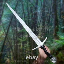 Hand Forged Carbon Steel Battle Ready Medieval Sword, Made In USA, Tariff Free
