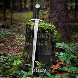 Hand Forged Carbon Steel Battle Ready Medieval Sword, Made In USA, Tariff Free