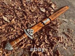 Hand Forged Damascus Steel Viking Sword Sharp/battle Ready Medieval Sword