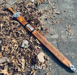 Hand Forged Damascus Steel Viking Sword Sharp/battle Ready Medieval Sword