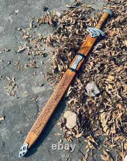 Hand Forged Damascus Steel Viking Sword Sharp/battle Ready Medieval Sword
