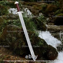 Hand Forged Medieval Knights Sword, Battle Ready Razor Sharp Blade, Made In USA