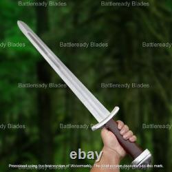 Hand Forged Medieval Knights Sword, Battle Ready Razor Sharp Blade, Made In USA