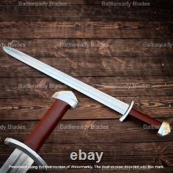 Hand Forged Medieval Knights Sword, Battle Ready Razor Sharp Blade, Made In USA