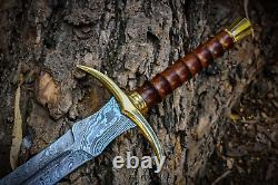 Hand Forged Viking Personalized Damascus steel sword Custom fantasy sword