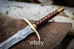 Hand Forged Viking Personalized Damascus steel sword Custom fantasy sword