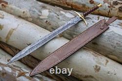 Hand Forged Viking Personalized Damascus steel sword Custom fantasy sword