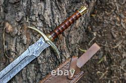 Hand Forged Viking Personalized Damascus steel sword Custom fantasy sword