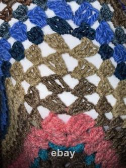 Hand-Knitted Shawl Heirloom Craftsmanship Woodland Sky Tapestry Made in USA