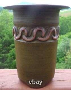 Hand Made Arts & Crafts Period Art Pottery Vase Marked USA 296