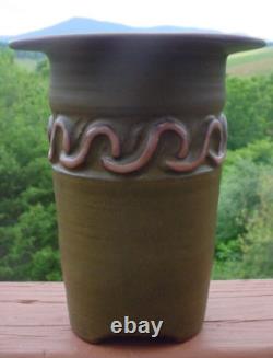 Hand Made Arts & Crafts Period Art Pottery Vase Marked USA 296