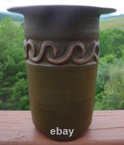 Hand Made Arts & Crafts Period Art Pottery Vase Marked USA 296