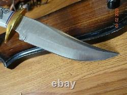 Hand Made Crown Stag Handle Bowie Knife 10 Overall Made In U. S. A. By Ken Rich