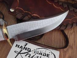 Hand Made Crown Stag Handle Bowie Knife 11 1/2 Overall Made In U. S. Aby Ken Rich