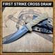 Hand Made First Strike Cross Draw Knife By Mark Mccoun Usa Coyote G10