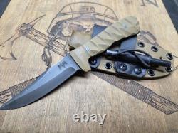 Hand Made First Strike Cross Draw Knife By Mark Mccoun USA Coyote G10