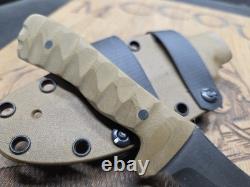 Hand Made First Strike Cross Draw Knife By Mark Mccoun USA Coyote G10