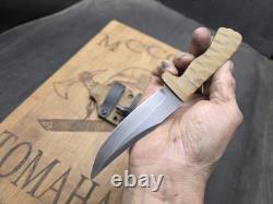 Hand Made First Strike Cross Draw Knife By Mark Mccoun USA Coyote G10