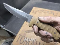 Hand Made First Strike Cross Draw Knife By Mark Mccoun USA Coyote G10