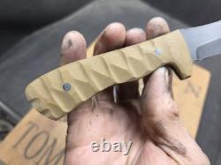 Hand Made First Strike Cross Draw Knife By Mark Mccoun USA Coyote G10