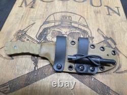 Hand Made First Strike Cross Draw Knife By Mark Mccoun USA Coyote G10