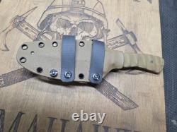 Hand Made First Strike Cross Draw Knife By Mark Mccoun USA Coyote G10
