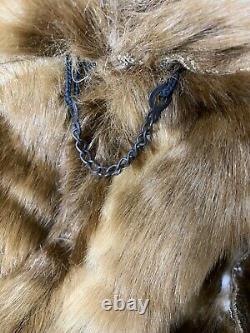 Hand Made Hide Coyote Fur Coat Western Jacket Coat Women's 10 Made In USA