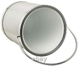 Hand Made In USA Brushed Silver Double Walled 5-Quart Insulated Ice Bucket Wi