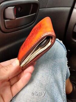 Hand Made Leather Bifold Wallet (american Father Usa) Built To Last