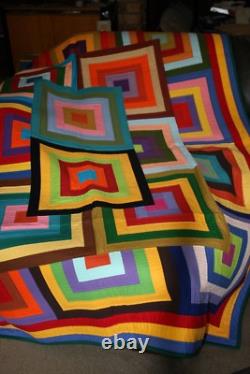 Hand Made Quilt FREE YOUR SCRAPS Design by Quilt-Addicts 82 x 64 USA only