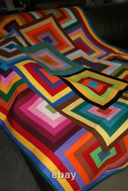 Hand Made Quilt FREE YOUR SCRAPS Design by Quilt-Addicts 82 x 64 USA only