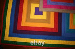 Hand Made Quilt FREE YOUR SCRAPS Design by Quilt-Addicts 82 x 64 USA only