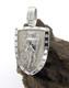 Hand Made In Usa Oxidized Solid. 925 Sterling Silver Archangel St Michael Rhodium