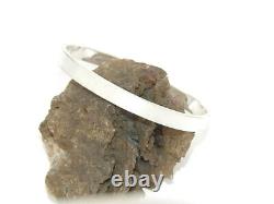 Hand Made in USA Solid. 925 Sterling Silver 6.20mm Wide Cuff Bangle Men's Women's
