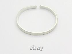 Hand Made in USA Solid. 925 Sterling Silver 6.20mm Wide Cuff Bangle Men's Women's