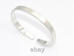 Hand Made in USA Solid. 925 Sterling Silver 6.20mm Wide Cuff Bangle Men's Women's