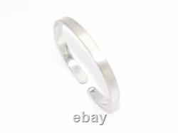 Hand Made in USA Solid. 925 Sterling Silver 6.20mm Wide Cuff Bangle Men's Women's